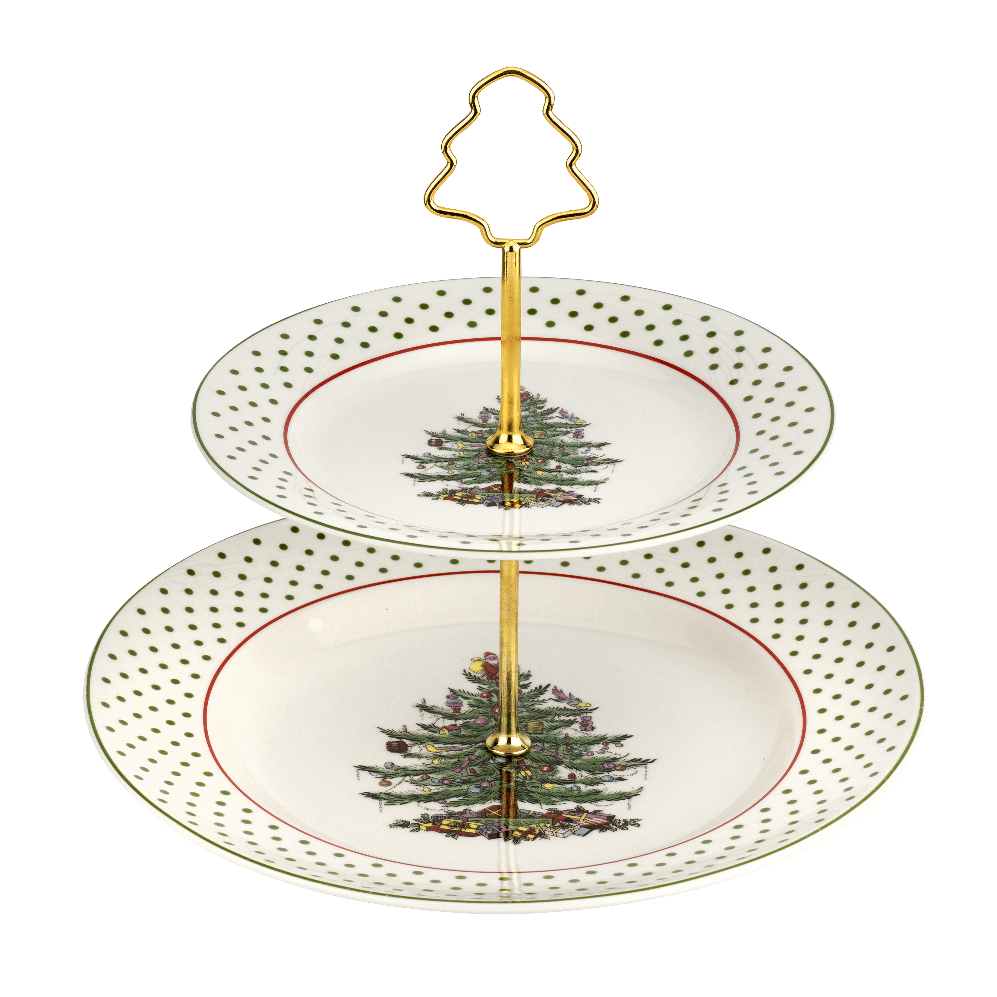 Christmas Tree Polka Dot 2 Tiered Server image number null